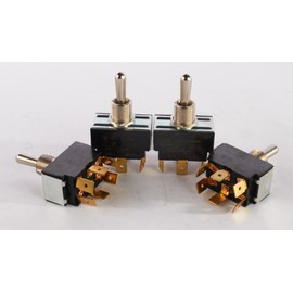 Carling Technologies (Lot of 4) Carling Momentary Switch 2219R 10A/250VAC, 15A/125VAC 3/4HP DPDT