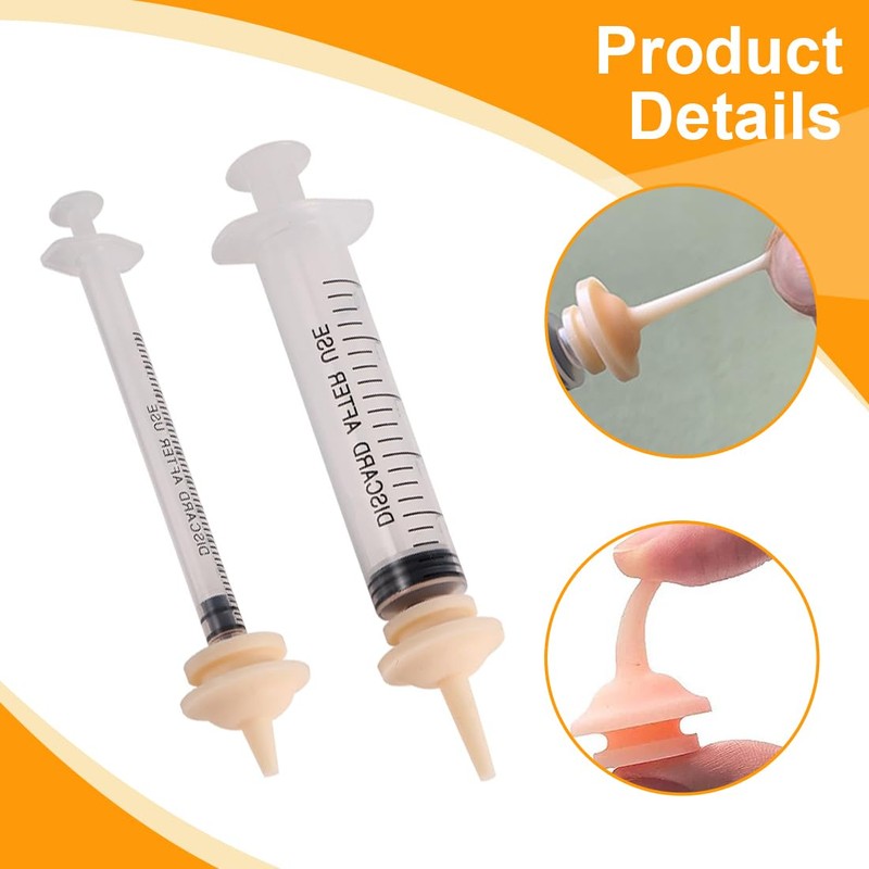 EIHI Pack of 4 Mini and Original Nipples with Syringes