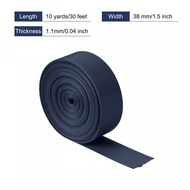 sourcing map Flat Nylon Webbing Strap 1.5 Inch 10 Yards