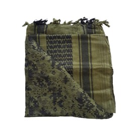 MILSPEC SURPLUS Shemagh Scarf Cotton Arab Head Cover Desert Palestinian Keffiyeh Tactical Army Scarf Hand Made (Green Digital Camouflague)
