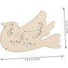 50Pcs Wooden Bird Craft Embellishments, Natural Unfinished Wood Slices for