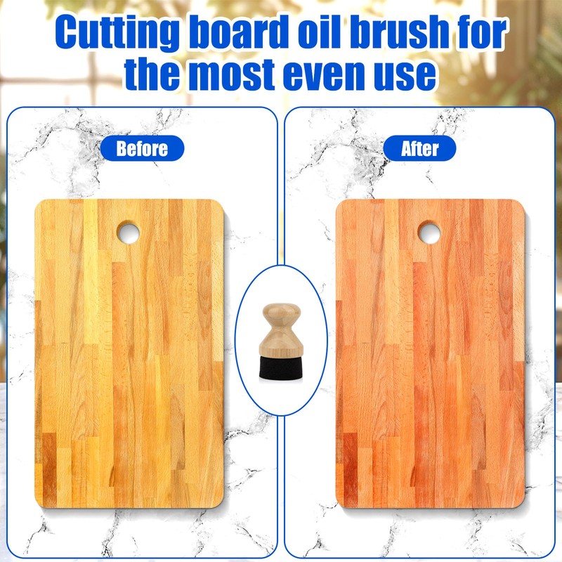 BOXOB Wooden Cutting Board Oil Applicator with Cover, Butcher Block