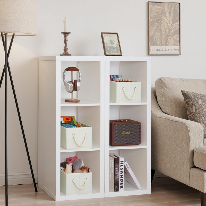 StorageWorks Fabric Storage Bins for Shelves, Storage Baskets for Closet