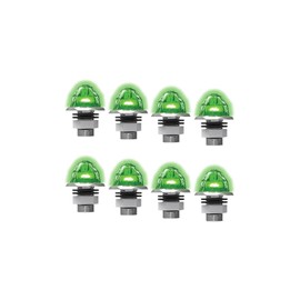 RoadWorks | Jewel Mini Watermelon Light Clear Lens and Green LEDs | 8 Pack | JWL1026