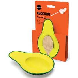 OTOTO Avocado Spoon Rest for Stove Top - Silicone Spoon Rest for Kitchen Counter, for Ladles, Tongs, Spatula Funny Cool Cute Kitchen Gifts Gadgets Accessories