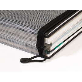 Snopake Foolscap High Capacity EVA Mesh Zippa-Bag [Pack of 3] 360 x 275 mm - Transparent/Black [15839]