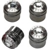 Valve Caps Silver + Crystal 4pcs