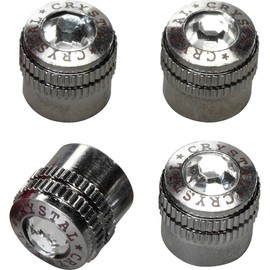 Valve Caps Silver + Crystal 4pcs