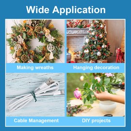 Shintop 328 Feet Plant Twist Tie Plastic Coated Soft Garden Metal Wire 1mm Thin for Gardening, Home, Office (Green)