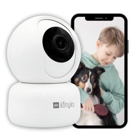 Konyks Camini 2 Indoor Surveillance Camera WiFi Motion Detection and Noise Integrated Siren Smartphone Notifications Night Vision