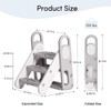 Mloong Kids Step Stool Foldable for Bathroom Sink, Easy Folding