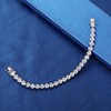 MDFUN 18K White Gold Heart Tennis Bracelet for Women Heart