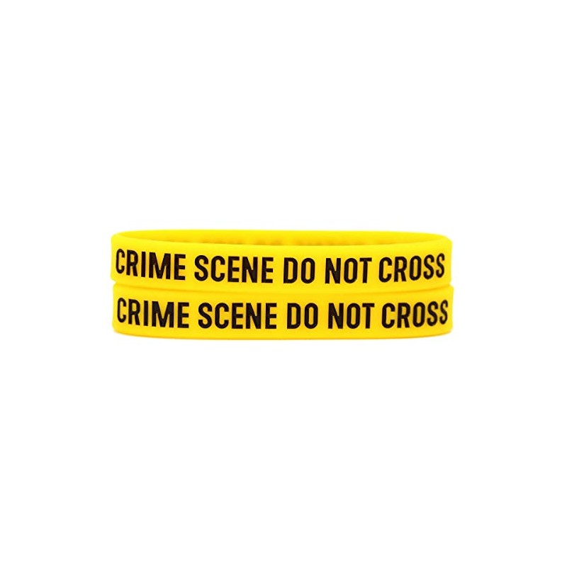 SayitBands Two (2) of Crime Scene Do Not Cross Bracelets