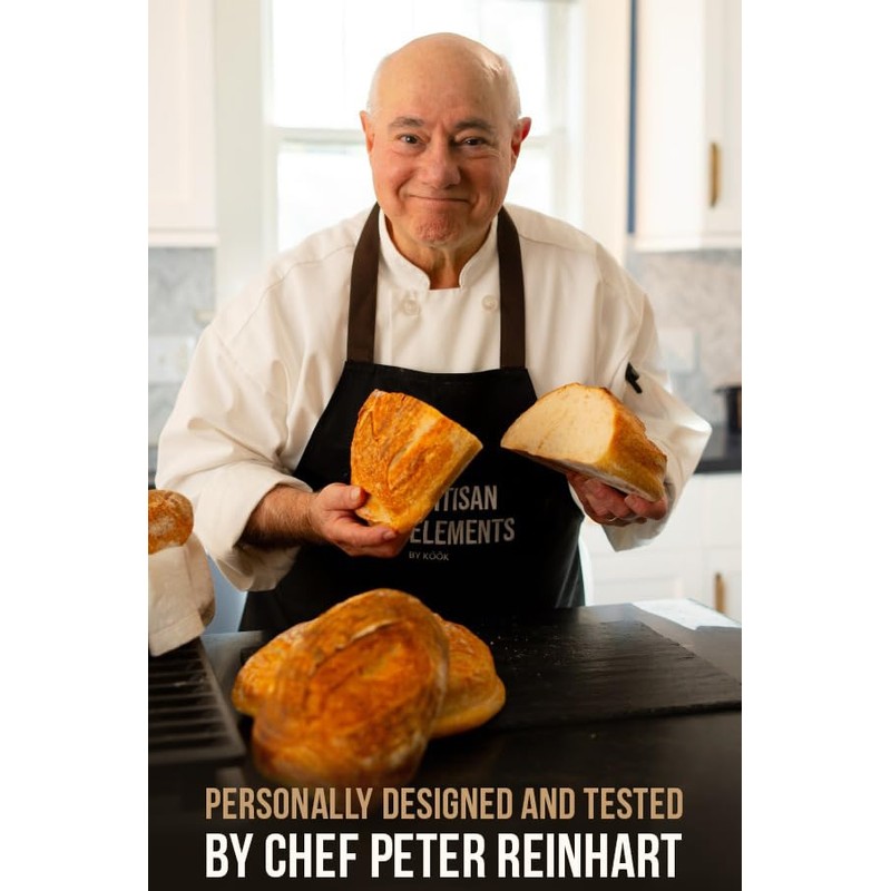 Kook Banneton Bread Proofing Set, Artisan Sourdough Bread Making Kit,