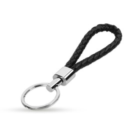 2 Pack Llavero de cuero trenzado para automvil. Llavero con agarre de anillo, ajuste universal para todos los modelos de coche. Llavero elegante,...  