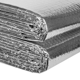 ToLanbbt Reflective Insulation Roll, 47IN x 20FT Double Bubble Wrap Insulation Sheet, Reflective Aluminum Foil 2MM Thermal Shield Radiant Barrier with 120 Pcs Adhesive Tapes for Window RV Attic Wall