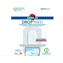 MASTER AID Drop Med 10 x 6 cm, White, Blue, Pack of 5