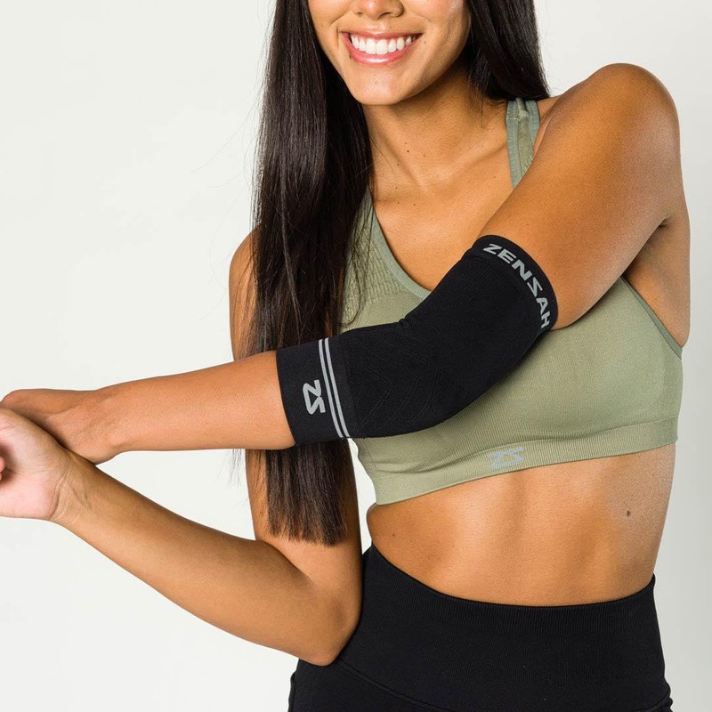 Zensah Compression Tennis Elbow Sleeve for Elbow Tendonitis, Tennis Elbow,