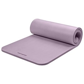 Retrospec Solana Yoga Mat 1" Thick w/Nylon Strap for Men & Women - Non Slip Exercise Mat for Home Yoga, Pilates, Stretching, Floor & Fitness Workouts -Violet Haze