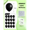 DRWKAY Black Balloons 100 Pack,12 Inch Matte Black Latex Helium-Ready