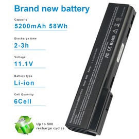 Fancy Buying New Laptop Battery for HP ProBook 6360b 6360t 6460b 6465b 6470b 6475b 6560b 6565b 6570b 6 Cell 11.1V 5200mAh Black