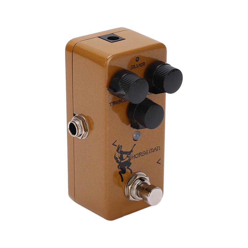 Overdrive Effect Pedal Earthy Yellow Metal Guitar Accessories with Gold