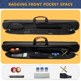 Pool Cue Carry Bag with Shoulder Strap Handle, Soft Billiard Cue Backpack for Men and Women