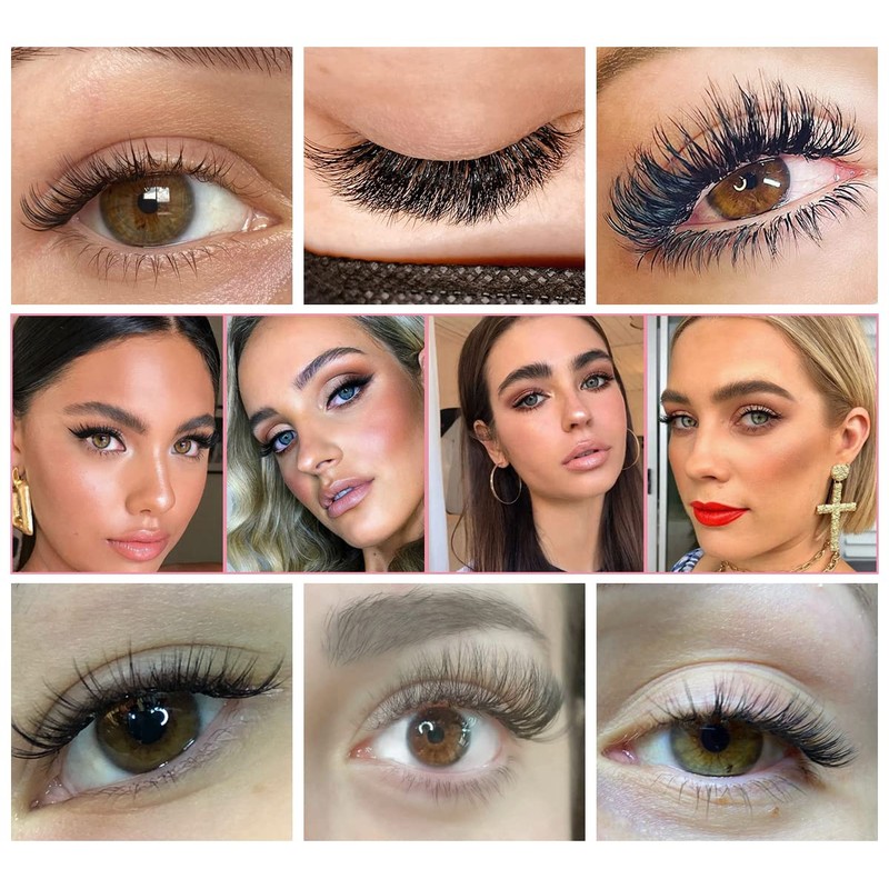 3 Boxes Eyelash Extensions 0.10mm C Curl 8mm-14mm Black Handmade