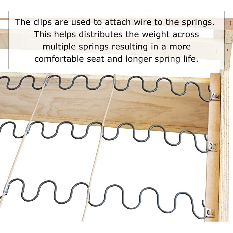 Huyfoig 60 Pack Sofa Spring Repair Kit, Upholstery Stay Wire