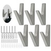JINTANG 6 Set Coat Hooks wall Mounted,Black Coat Hooks for