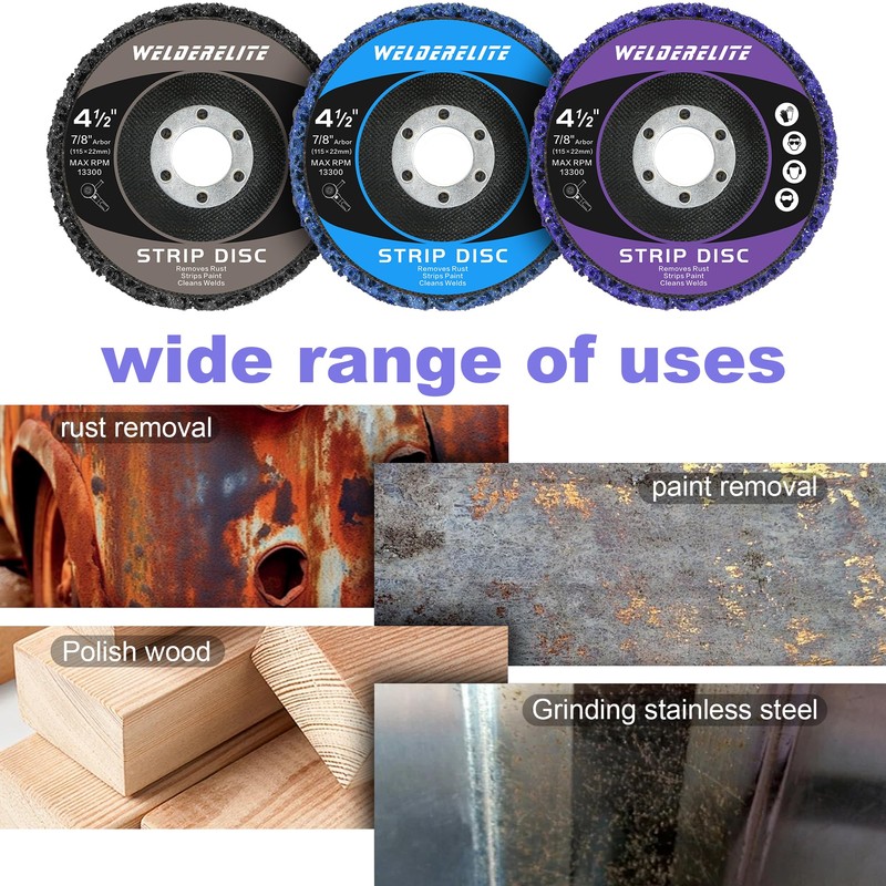 WelderElite 6-Pack Paint Stripper Discs for Angle Grinder, 4-1/2” x