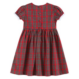 Lil cactus Red Christmas Tree Yoke Dress, 3-6 Months