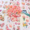 Dwpetzo 30 Sheets Precut Pink Garden Landscape Stickers Book for