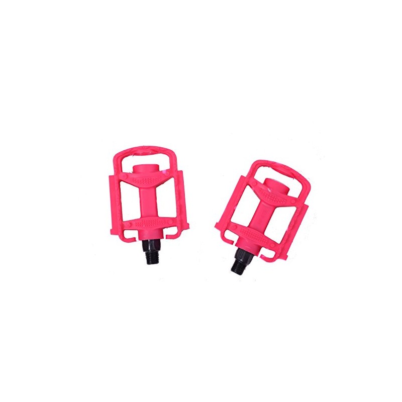 Ammaco Kids Bike Bicycle Pedals Girlie Pink Plastic 1/2" Thread