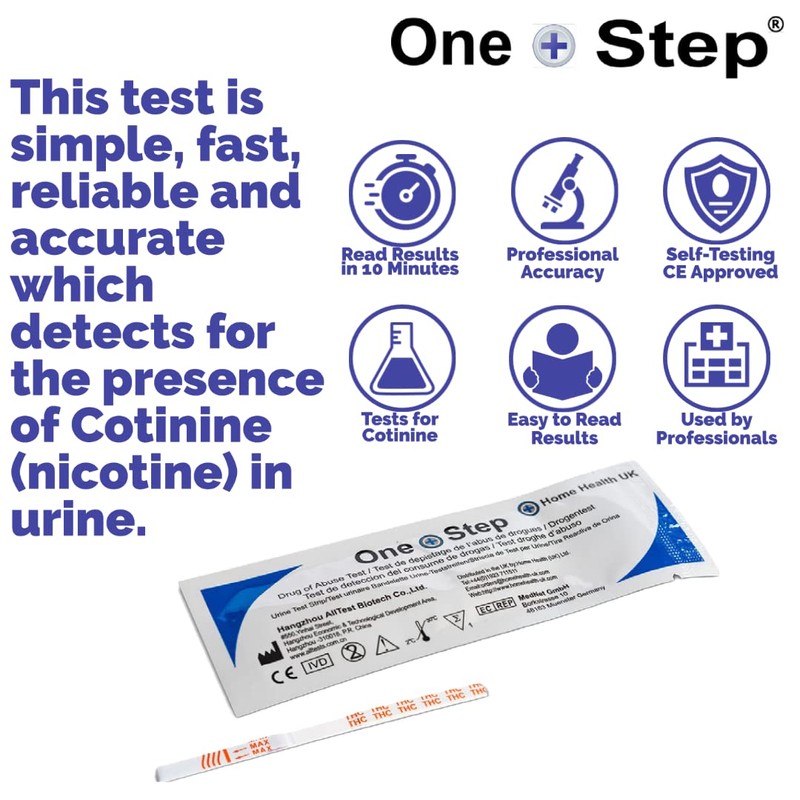 One Step 10 x Cotinine Drug Testing Kits Nicotine Urine