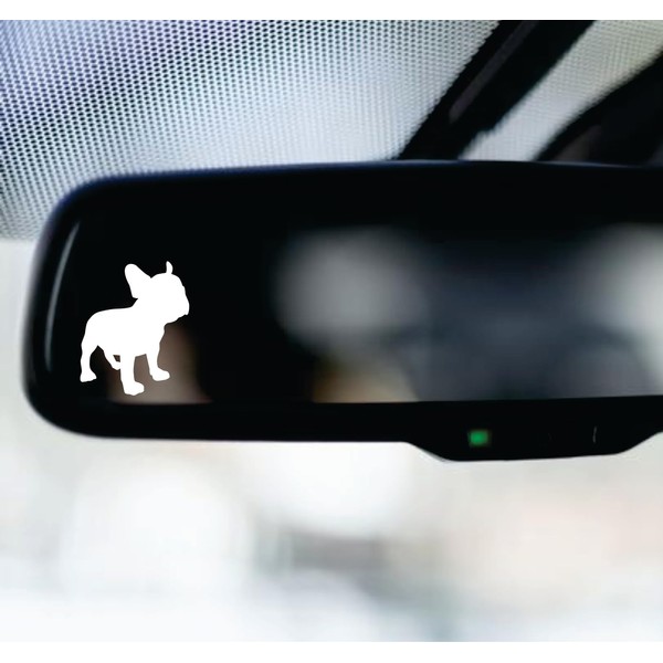 Tiny French Bulldog Dog Car Decal Rearview Mirror Sunvisor Mini