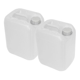10L / 2.64 Gallon Natural Jerrican | Tamper Evident Screw Cap | Food Grade Quality | BPA Free | Perfect Container to Ship Chemicals & Liquids | Easy Stacking HDPE Containers | Pack of 2