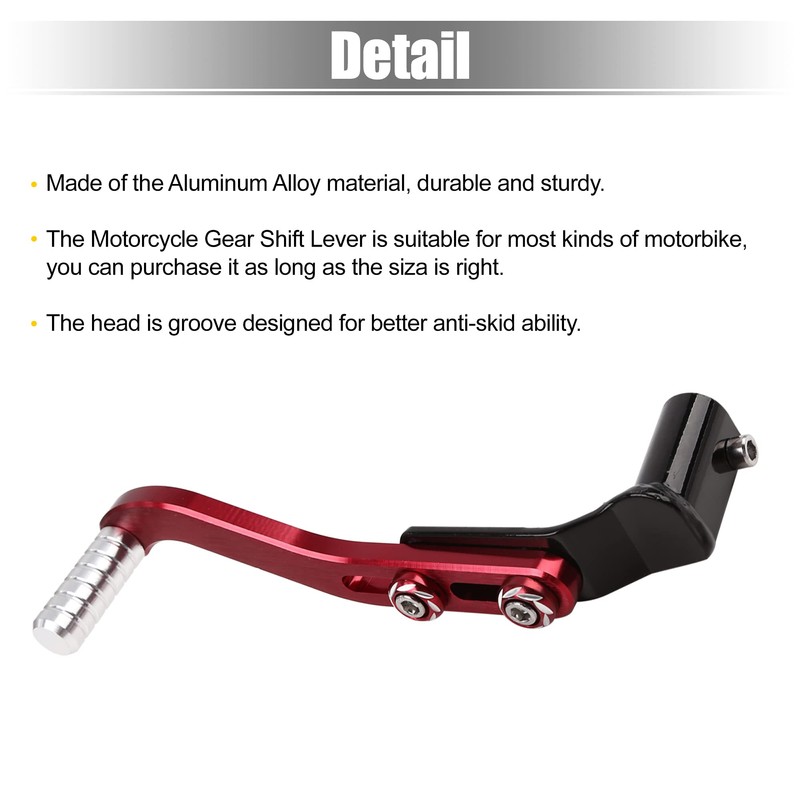sourcing map 0.43" Motorcycle Aluminum Alloy Gear Shift Lever Shifter