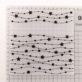 Carpeta de plástico con diseño de estrellas para álbumes de recortes, bricolaje, álbumes, tarjetas, plantillas, carpetas de plástico