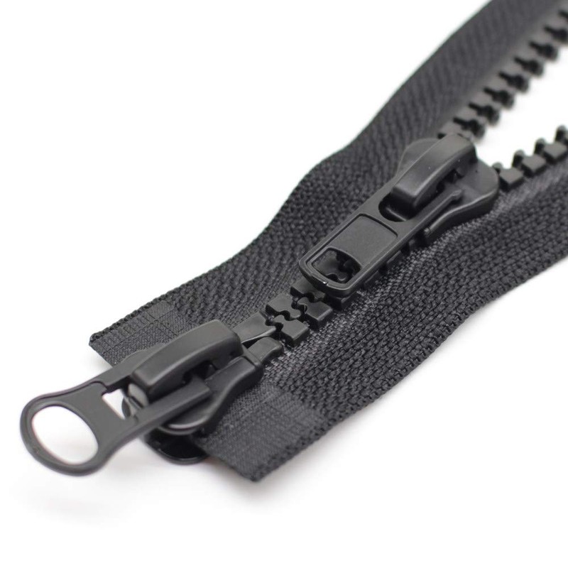 MebuZip 85 cm #10 Zip Plastic 2 Way Separable Black
