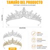 2 Piezas Coronas Princesa con Cristal para Niña y Mujer