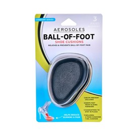 Aerosoles 3PC Ball-of-Foot Cushions - 2 Foam & 1 Gel Metatarsal Pads for Women - Silicone Foot Cushions for Heels & Shoes