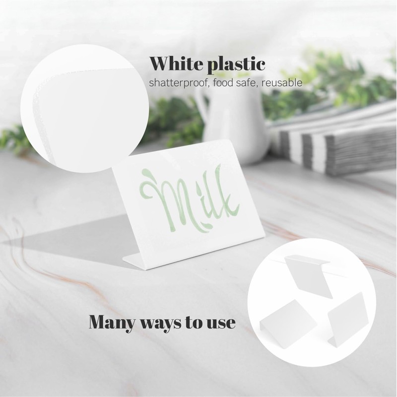 Set of 15 Mini Whiteboard, Small Dry Erase Food Signs