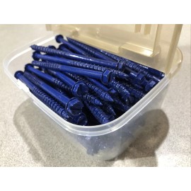 Tapcon (100) 1/4" X 4" Hex Washer Head Masonry Concrete Screw Tapcon Anchor Blue
