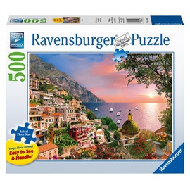 Ravensburger Positano 500 Piece Jigsaw Puzzle for Adults | Unique Piece Design | Anti-Glare Surface | Ideal for Group Activity and Gifts | FSC Certified