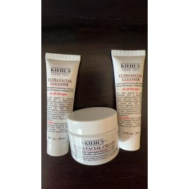 3pc 2025 Kiehl's Set Ultra Facial Cleanser 30ml Cream 28ml FULL SIZE