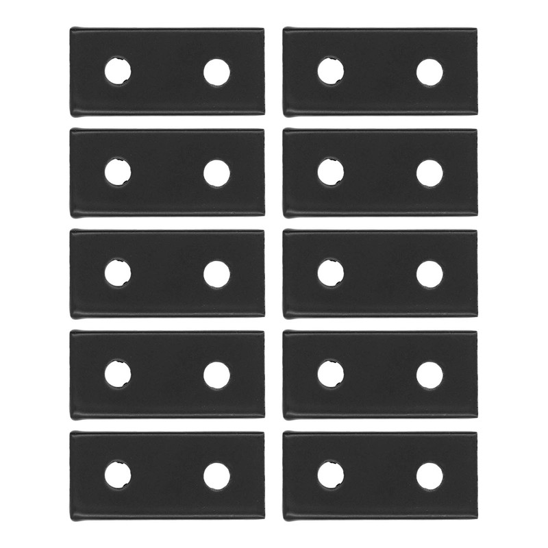 10PCS Flat Tie Plate Aluminum Alloy 2 Holes Rustproof Anti