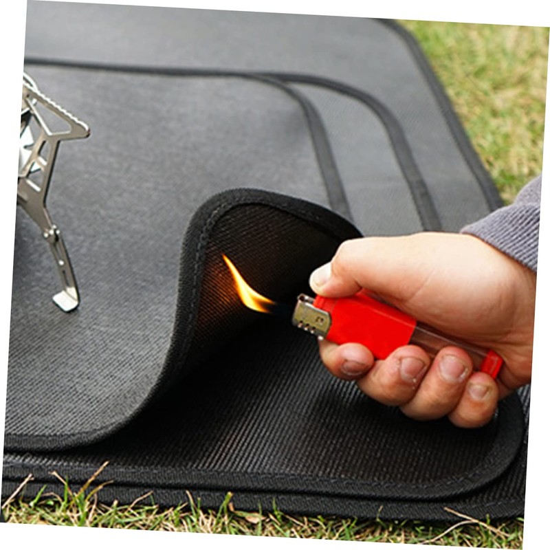 BESPORTBLE Portable Fireproof Blanket BBQ Heat Mat Outdoor Mats Insulation
