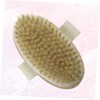 Baluue Bristle Shower Brush for Body Massage Wooden Frame Back