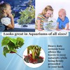 SunGrow Plastic Leaf Plant, Heavy-Duty Ceramic Base, Hiding Spot for